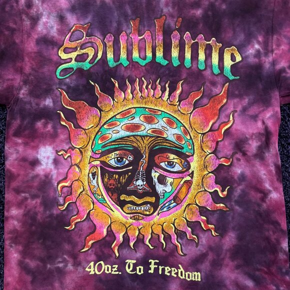 Sublime 40oz to Freedom Album Sun Ska Band Tie Dye T-Shirt M - Picture 2 of 4